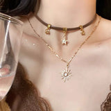 New Chinese Ethnic Style Butterfly Necklace for Women's Light Luxury and Unique Design, Maillard Autumn and Winter Sweater Chain