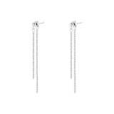 New Sparkling High-end Chain Tassel Long Earrings for Women Shining Star Dangle Earrings Fashion Jewelry Party Gift