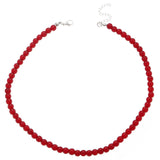 New Design Artificial Crystal Red Beaded Necklace for Women Stacked Clavicle Chain Fashion Jewelry Accessories Wholesale