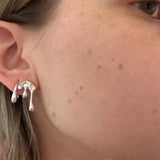 New Fashion Trend Personality Water Drop Earrings Asymmetry Model Women Alloy Earring Y2k Jewelry Gifts