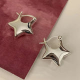 S925 Silver Needle Pentagram Earrings Trendy Design Simple Star Stud Earrings for Women Girls Jewelry Wholesale