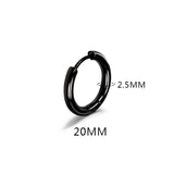 New Simple Stainless Steel Small Hoop Earrings for Women Men 8mm To 20mm Round Cartilage Ear Piercing Fashion Jewelry