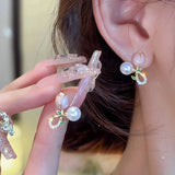 New Fashion Trend Unique Design Elegant Delicate Asymmetrical Flower Earrings For Women Jewelry Wedding Party Premium Gifts