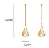 Valentine's Day Women Pearl Tassel Earrings Matte Temperament Long Trendy Dangler for Girl