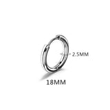 New Simple Stainless Steel Small Hoop Earrings for Women Men 8mm To 20mm Round Cartilage Ear Piercing Fashion Jewelry