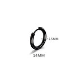 New Simple Stainless Steel Small Hoop Earrings for Women Men 8mm To 20mm Round Cartilage Ear Piercing Fashion Jewelry