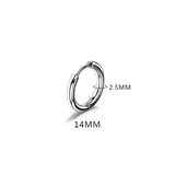 New Simple Stainless Steel Small Hoop Earrings for Women Men 8mm To 20mm Round Cartilage Ear Piercing Fashion Jewelry