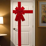 Christmas Big Ribbon Bow Hanging Door Red Bows Front Door Ornaments for Wedding Front Door Red Bows Home NewYear DIY Decor 1PC