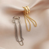 New Long Tassel Ear Cuff Multilayer No Piercing Hook Clip Earrings for Women Simple Temperament Fashion Jewelry Gift