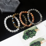 5A Original Flash Labradorite Bracelets for Women Reiki Blue Light Moonstone Beaded Bracelets Nature Semi-precious Stone Jewelry