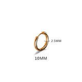 New Simple Stainless Steel Small Hoop Earrings for Women Men 8mm To 20mm Round Cartilage Ear Piercing Fashion Jewelry