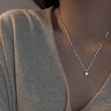 New Fashion Trend Unique Design Exquisite Light Luxury Zircon Double Layer Black Love Heart Necklace Women Jewelry Party Gift