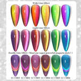 7ML Ocean Blue Cat Magnetic Gel Nail Polish Sparkling Glimmer Gel Polish Semi Permanent UV Magnet Gel Varnish Nail Art