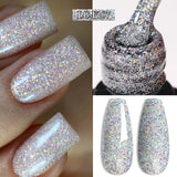 7ML Ocean Blue Cat Magnetic Gel Nail Polish Sparkling Glimmer Gel Polish Semi Permanent UV Magnet Gel Varnish Nail Art