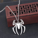 Kpop Fashion Spider Halloween Pendants Round Cross Chain Mens Necklaces Silver Color Neck Chain Gothic Couple Streetwear Gifts