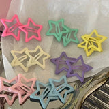 10pcs Colorful Y2K Star BB Hair Clips Women Grils Cute Metal Star Hairpins Side Barrettes Hair Grip Hair Accessories Headwear