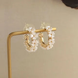 New Fashion Trend Unique Design Elegant Exquisite Light Luxury Round Flower Stud Earrings Women Jewelry Party Premium Gift