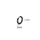 New Simple Stainless Steel Small Hoop Earrings for Women Men 8mm To 20mm Round Cartilage Ear Piercing Fashion Jewelry