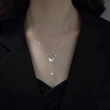 New Fashion Trend Light Luxury Elegant Delicate Pearl Double Layer Heart Necklace Ladies High Jewelry Party Gifts Wholesale