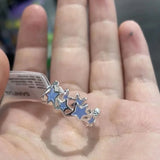 3PCS SET Korean Fashion Y2K Harajuku Blue Pink Irregular Star Open Rings For Girl Cool Sweet 2000s EMO Fairy Jewelry Accessories