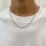 Small Imitation Pearl Beads Chain Short Choker Necklace for Men Trendy Beaded Chain Necklace on Neck Fashion Jewelry Collar