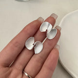 925 Silver Spiral Letter S Stud Earrings for Women Geometric Fine Jewelry Minimalist Accessories
