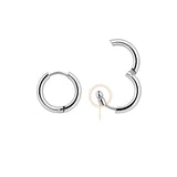 New Simple Stainless Steel Small Hoop Earrings for Women Men 8mm To 20mm Round Cartilage Ear Piercing Fashion Jewelry