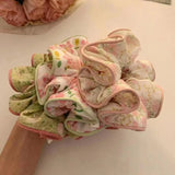 Women Girl Large Intestine Elastic Hair Bands Fashion Flower Scrunchie Hair Ties Hair Accessories High Ponytail Holder Headdress