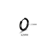 New Simple Stainless Steel Small Hoop Earrings for Women Men 8mm To 20mm Round Cartilage Ear Piercing Fashion Jewelry