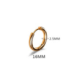 New Simple Stainless Steel Small Hoop Earrings for Women Men 8mm To 20mm Round Cartilage Ear Piercing Fashion Jewelry