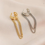 New Long Tassel Ear Cuff Multilayer No Piercing Hook Clip Earrings for Women Simple Temperament Fashion Jewelry Gift