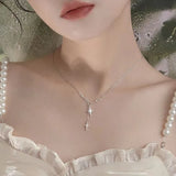 New Fashion Trend Unique Design Exquisite Light Luxury Zircon Double Layer Black Love Heart Necklace Women Jewelry Party Gift