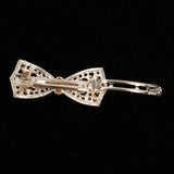 Women Trendy Pearl Bow Hair Accessories Girls High-grade Grace Temperament Crystal Inlay Horsetail Clip