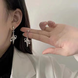 Y2K Star Drop Earrings Cool Girl Harajuku Creative Planet Pearl Crystal Stars Earings Korean Fashion for Women Punk Jewelry