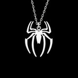 Kpop Fashion Spider Halloween Pendants Round Cross Chain Mens Necklaces Silver Color Neck Chain Gothic Couple Streetwear Gifts