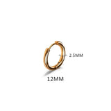 New Simple Stainless Steel Small Hoop Earrings for Women Men 8mm To 20mm Round Cartilage Ear Piercing Fashion Jewelry