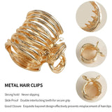 Fashion Gold Color Hollow Geometric Hair Clips Metal Hair Claw Cross Hairclip Headband Hairpin Hair Crab Women Hair Accessories