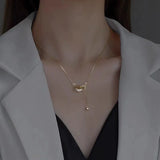 New Fashion Trend Unique Design Exquisite Light Luxury Zircon Double Layer Black Love Heart Necklace Women Jewelry Party Gift