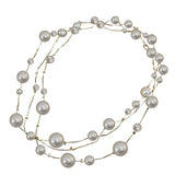 Super-long Multilayer Pearl Necklace Women Fashion Sweater Chain Necklace Female Statement Jewlery