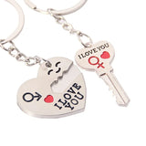 Arrow I Love You Heart Couple Key Chain Ring Cute Letter Printing Keyring Lover Gift Valentine's Day