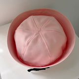 Korean Bow Knot Cute Pink Sailor Hat Flip Eaves Versatile Sweet Girl Spring and Summer JK Beret Dome Fashion Women's Navy Cap