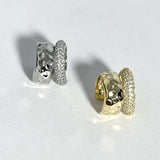 Punk Zircon Double-layer Ear Cuff No Piercing Earrings Trendy Unique Metal Geometric Ear Clip for Women Jewelry Gifts