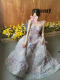 Romantic Fairy Sequins 3D Flower Pink A-line Wedding Evening Party Dress Sleeveless Princess Birthday Gown Vestidos De Festa