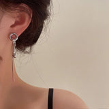 Fashion Simple Metal Chain Pendant Earrings For Women Personality Popular Long Earrings Girl Travel Jewelry Gift