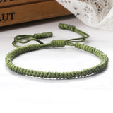 Braided Bracelets Men Women Handmade Woven Dark Blue Green Rope Bracelet Yoga Bangles Best Friend Jewelry Couple Gifts Unisex