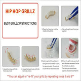 Jewelry Gangsta Party Funny Jewelry Rhinestone Hip Hop Teeth Grillz Single Clips Grillz Tooth Caps Top & Bottom Grillz