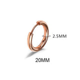 New Simple Stainless Steel Small Hoop Earrings for Women Men 8mm To 20mm Round Cartilage Ear Piercing Fashion Jewelry