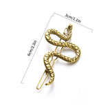 Gothic Punk  Metal Snake Medusa Hairpin Hair Clip for Women Side Bangs Holder Girls Retro Barrettes Jewelry Headwear Accessories