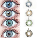 1 Pair Color Contact Lenses for Eyes Blue Lense Pink Eye Lenses Fashion Lenses Beauty Makeup Yummy Eye Contact