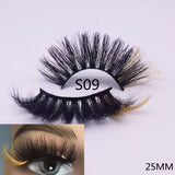 3D Mixed Color Mink Lashes Wholesale Beauty Natural Individual Eyelashes Fluffy Lash Extension mix pink blue dramatic lash